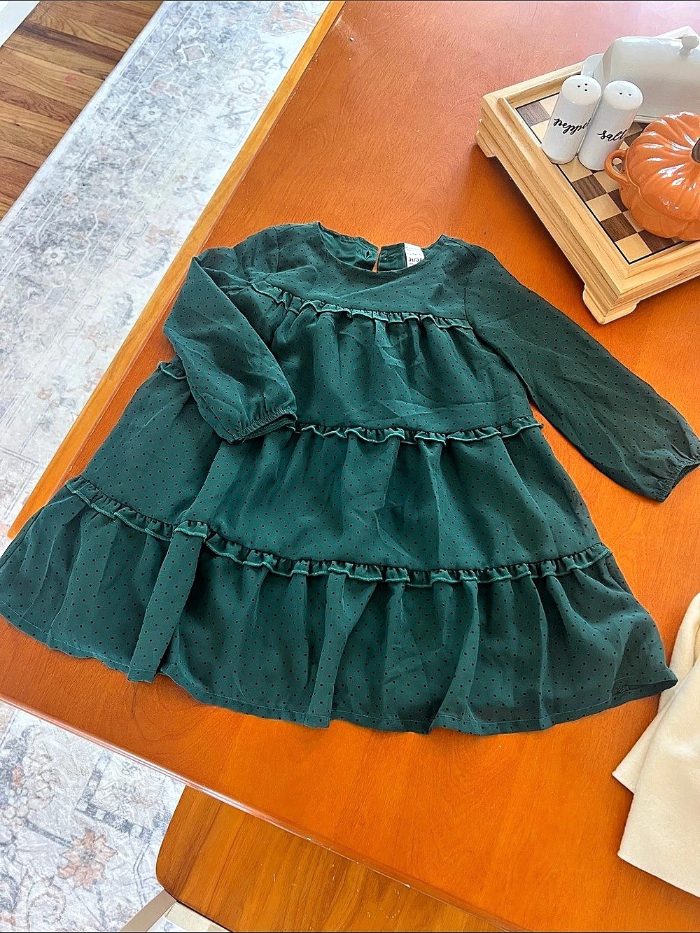Carter's Polka Dot Tiered Dress in Green Baby 3T/3A